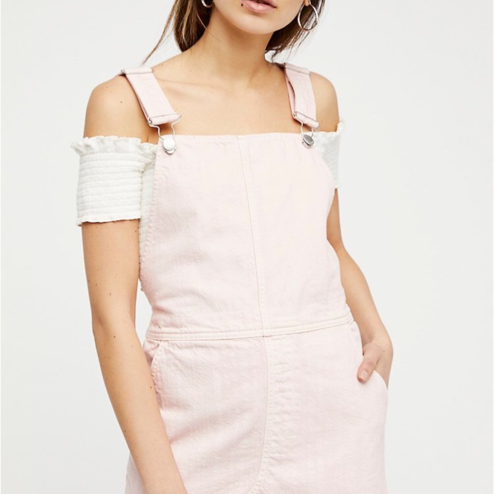 free people torn up jumper (overall dress)